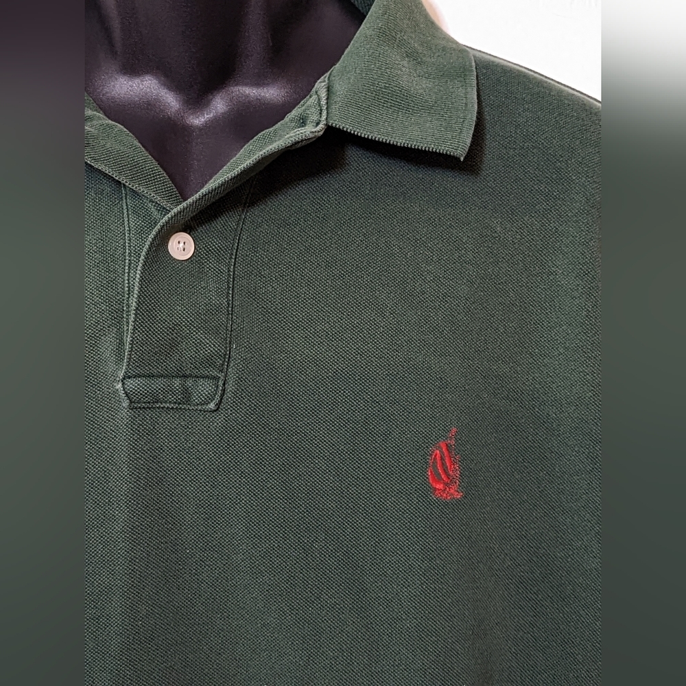 Men's Vintage Y2K Nautica Short Sleeve Polo Hunter Green Size XL - Picture 5 of 6